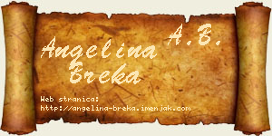 Angelina Breka vizit kartica